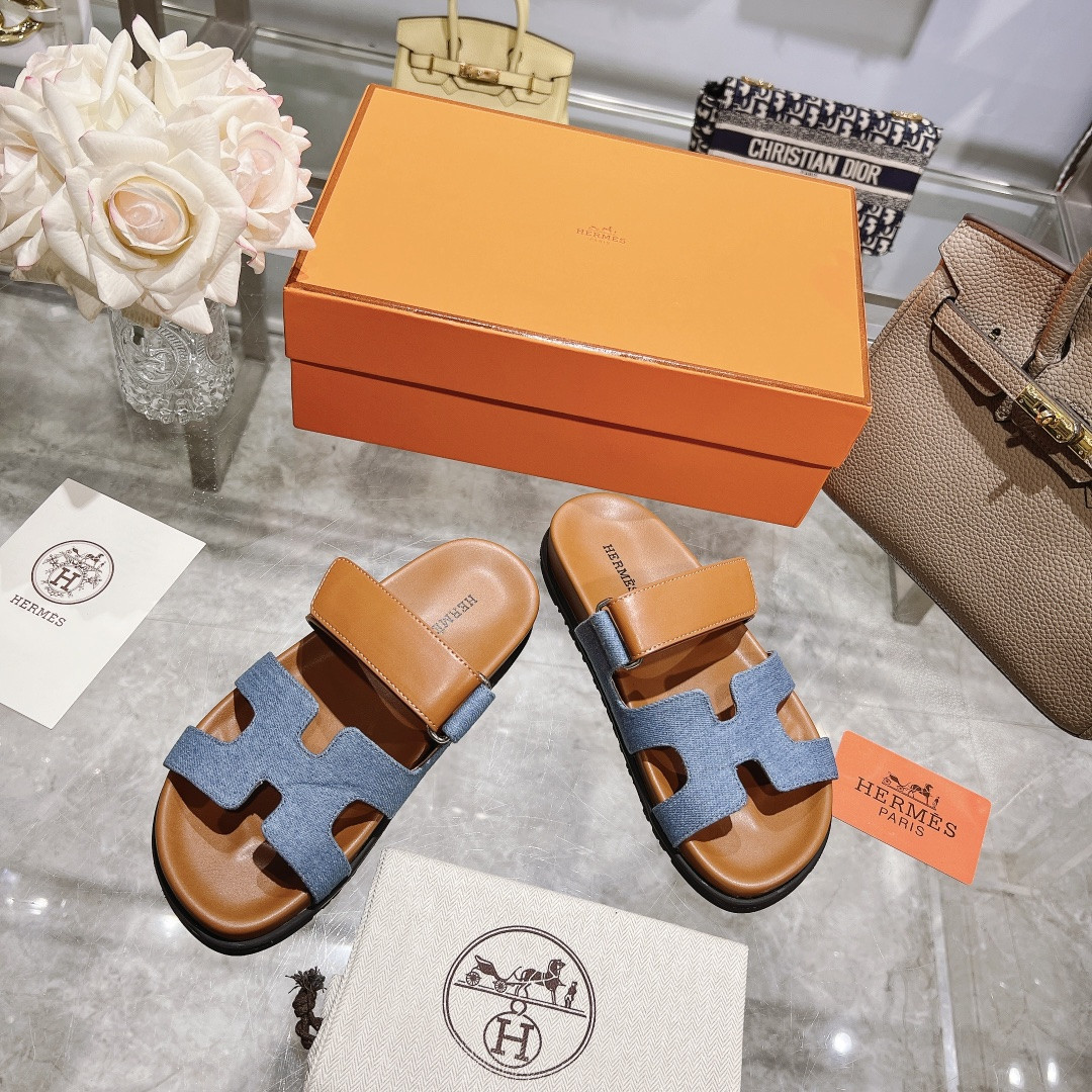 Hermes Chypre Slippers