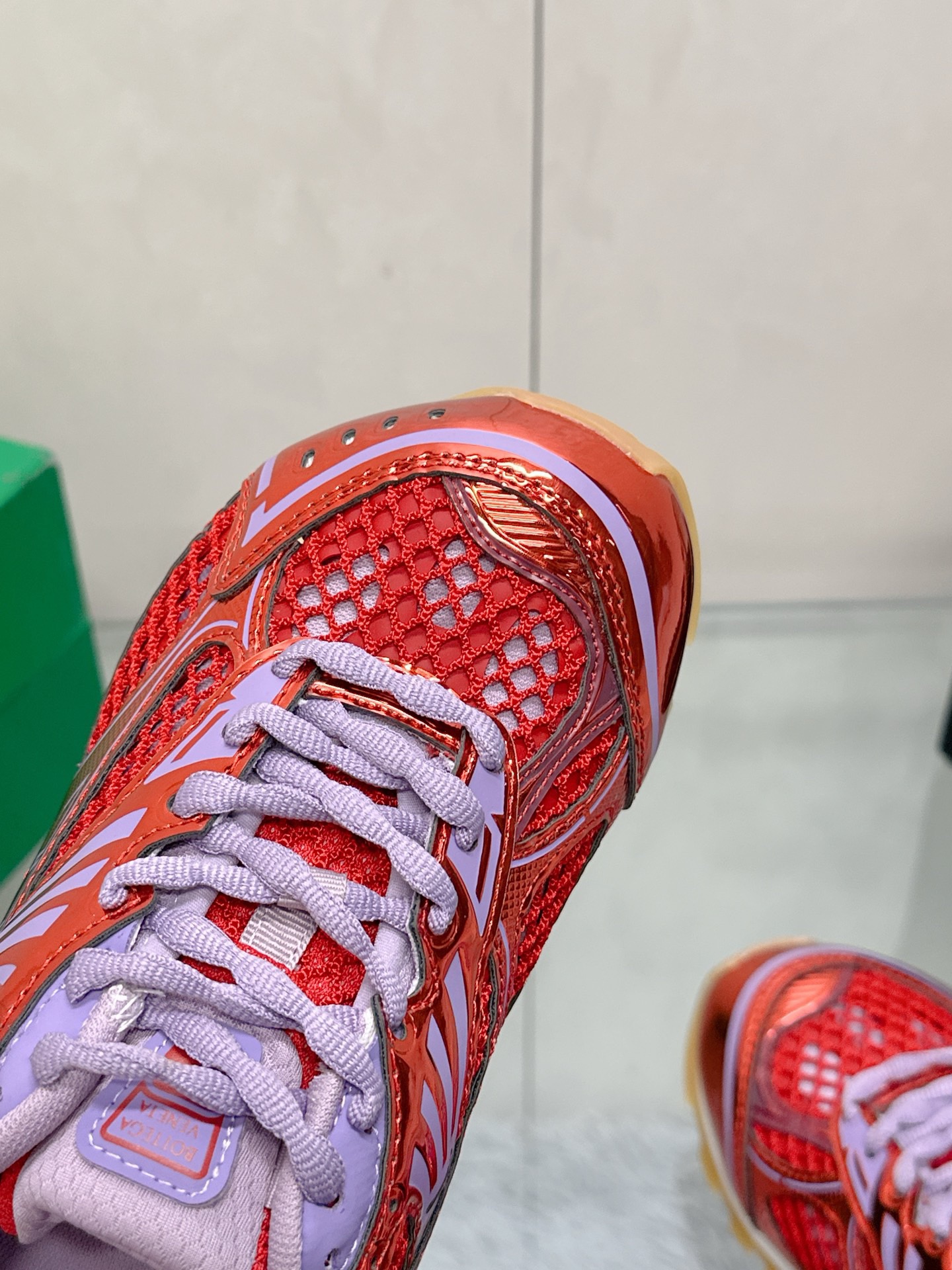 Bottega Veneta Orbit Sneaker Metallic Red/Wisteria